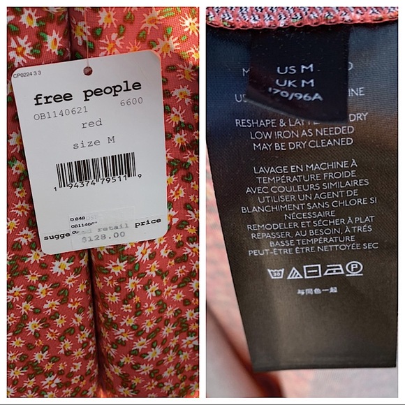 LAST Free People Tie Back Lorelai Daisy Midi NWT - Picture 7 of 12